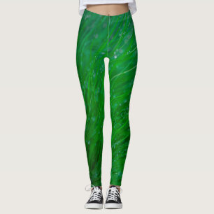 Leggings de Grama - Leggings com Desenho de Orvalh