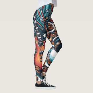 Leggings de Guitarra de Música Rock – Gui Elétrico