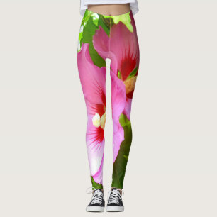 Leggings de Hibiscus Rosa