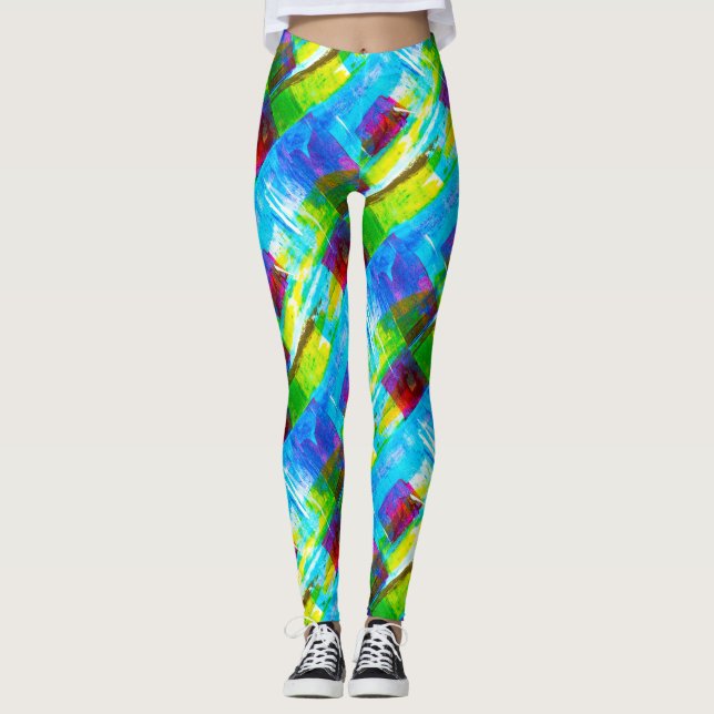 Leggings de Hippy Yoga - Leggings Coloridas de Ver (Frente)