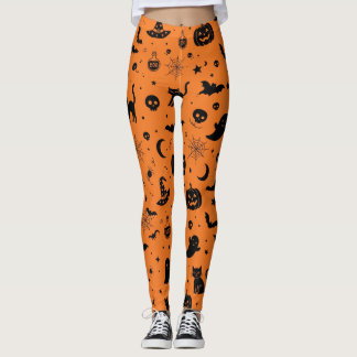 Leggings de Ícones Assustadores de Halloween