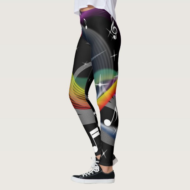 Leggings de Ilustração de Música (Esquerda)