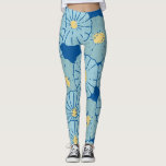 Leggings de Ilustração de Padrão Floral Japonês Az<br><div class="desc">Adicione alguma cor à sua roupa com esta Leggings de Ilustração de Padrão Floral Japonês Azul.</div>