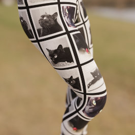 Leggings de Imagens de Pet com Moldura de Colagem