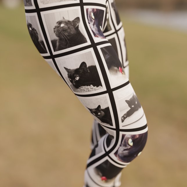 Leggings de Imagens de Pet com Moldura de Colagem  (Photo Collage Framed Pet Picture Leggings just for you. Add your photos!)