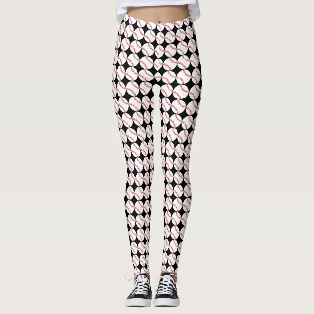 Leggings de Impressão com Design de Baseball (Frente)