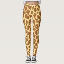 Leggings de impressão de animais Giraffe