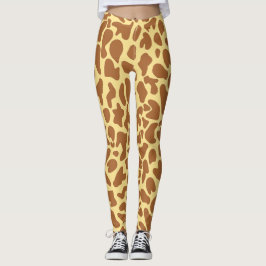 Leggings de impressão de animais Giraffe