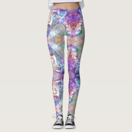Leggings de Impressão de Arte de Banha-Voz-Sono