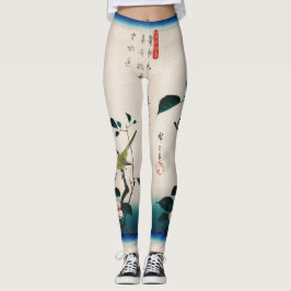 Leggings de IMPRESSÃO de AVES JAPONESES