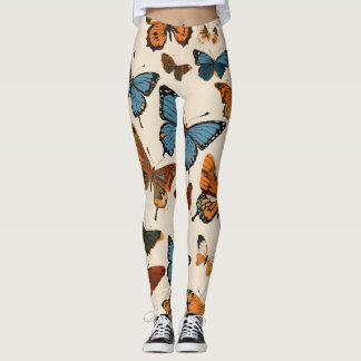 Leggings de Impressão de borboletas charmosas para