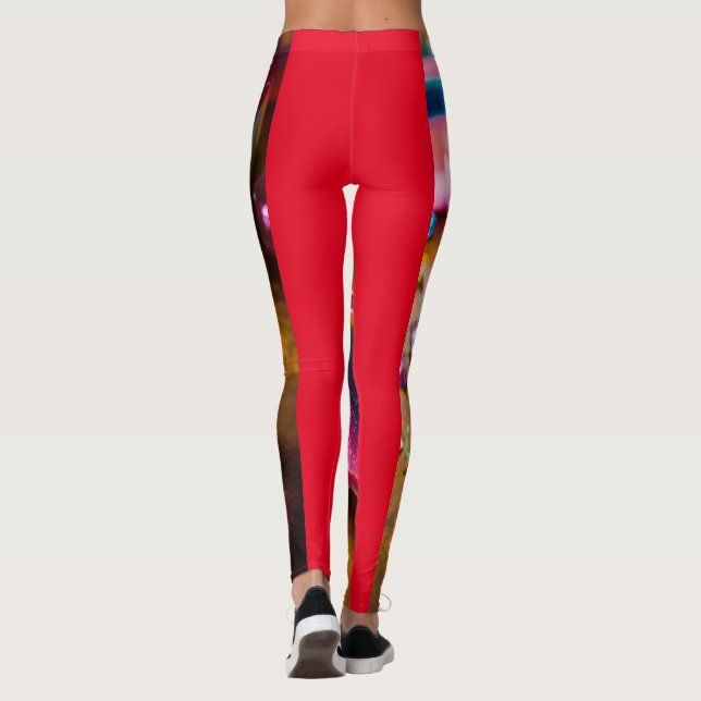 Leggings de impressão de cubo de sobremesa de gela (Verso)