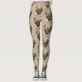 Leggings de Impressão de frango