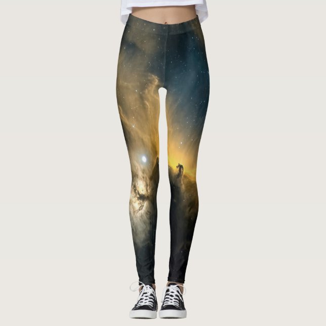 Leggings de Impressão de galáxias - Estilo cósmico (Frente)