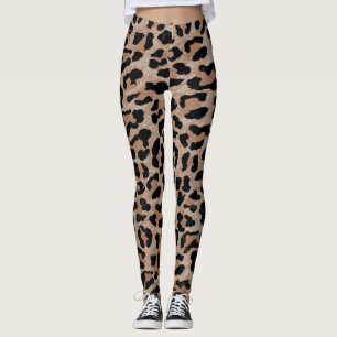 leggings de impressão de leopardo chita