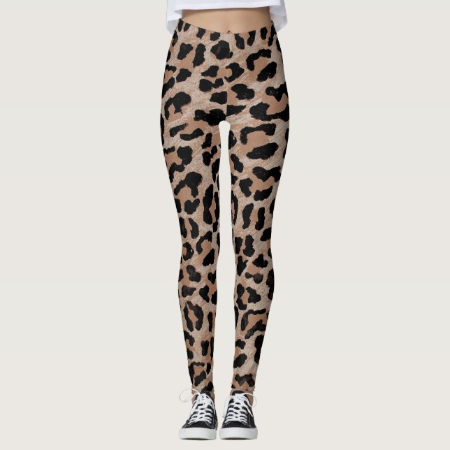 leggings de impressão de leopardo chita (Frente)