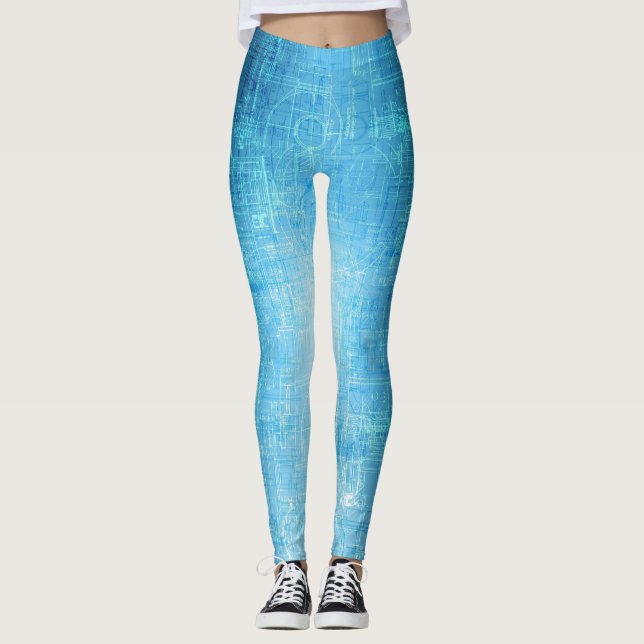 Leggings de impressão digital artística - Saia em  (Frente)