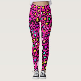 Leggings de impressão do Leopardo vibrante
