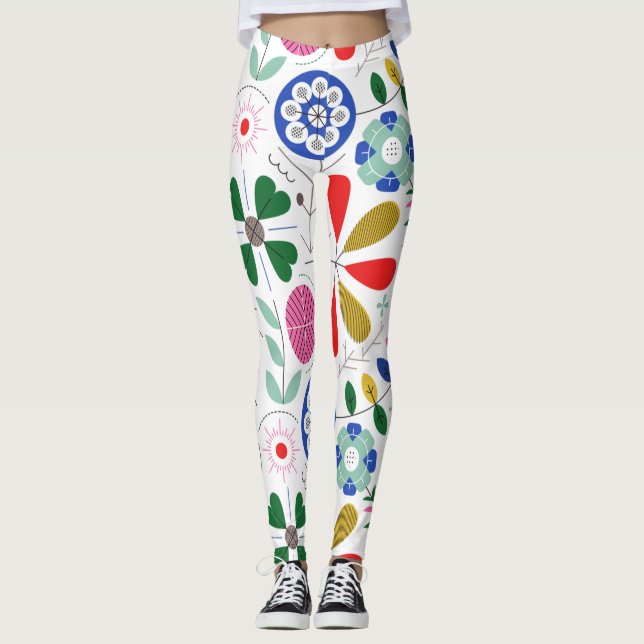 Leggings de Impressão Floral (Frente)