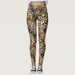 Leggings de impressão leopardo