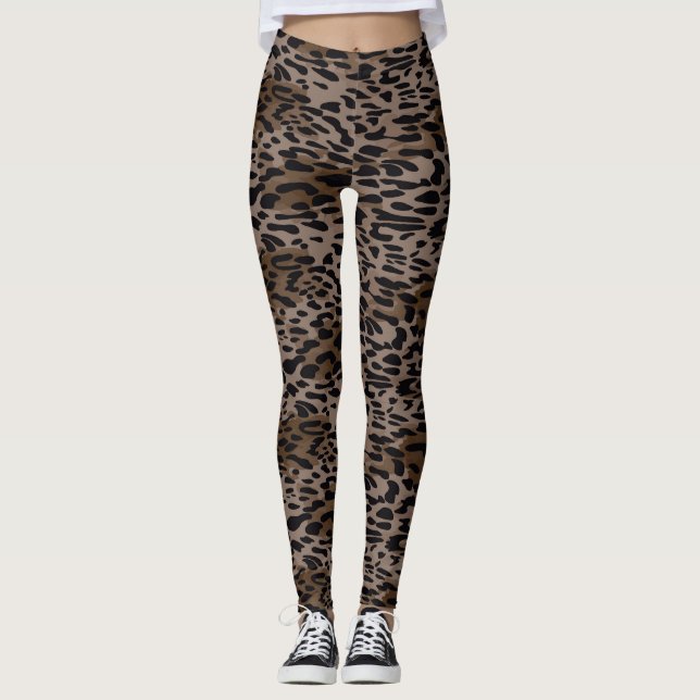 Leggings de impressão leopardo (Frente)