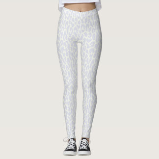 Leggings de impressão leopardo na neve