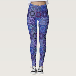 Leggings de inclinação azul