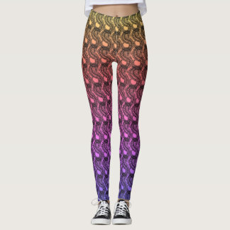 Leggings de instrução pangolin gradiente do arco-í