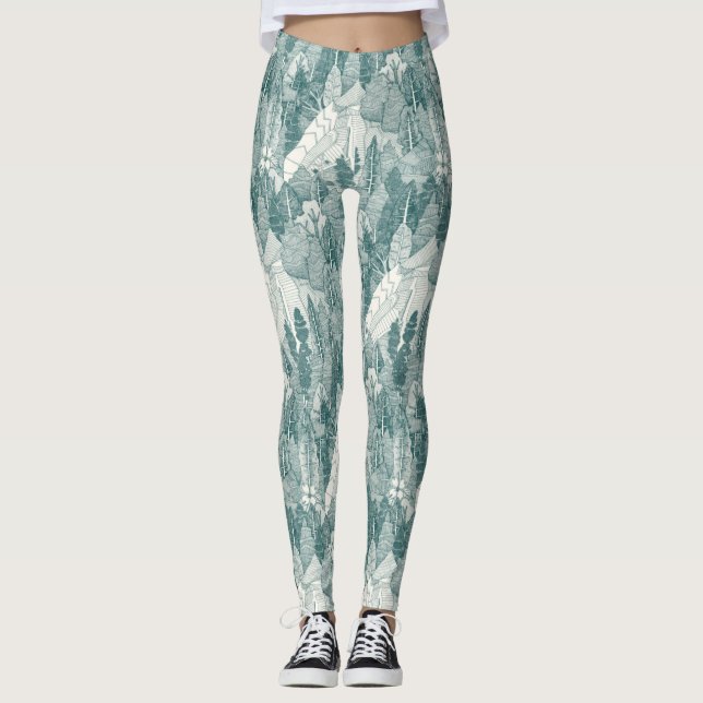 leggings de jade de árvores NC (Frente)