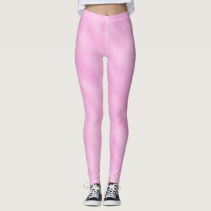 Leggings de lavagem de Cor Branca Rosa