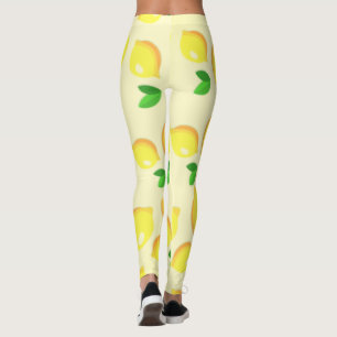 Leggings de limão amarelo