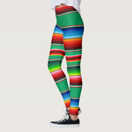 Leggings de Listras Mexicanas Zarape Serape