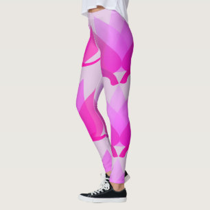 Leggings de lótus cor-de-rosa