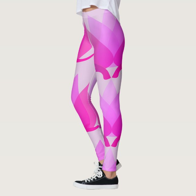 Leggings de lótus cor-de-rosa (Esquerda)
