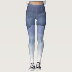 Leggings de madeira azul