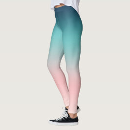 Leggings de madeira azul a rosa