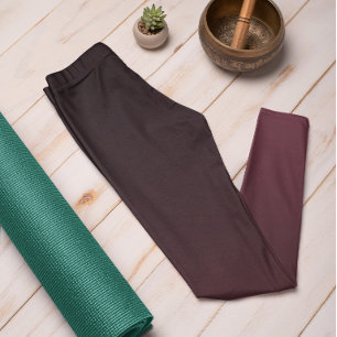 Leggings de madeira de vinho tinto Cor da Tendênci