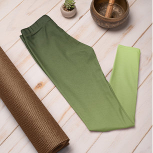 Leggings de madeira verde Primavera de cor de tend