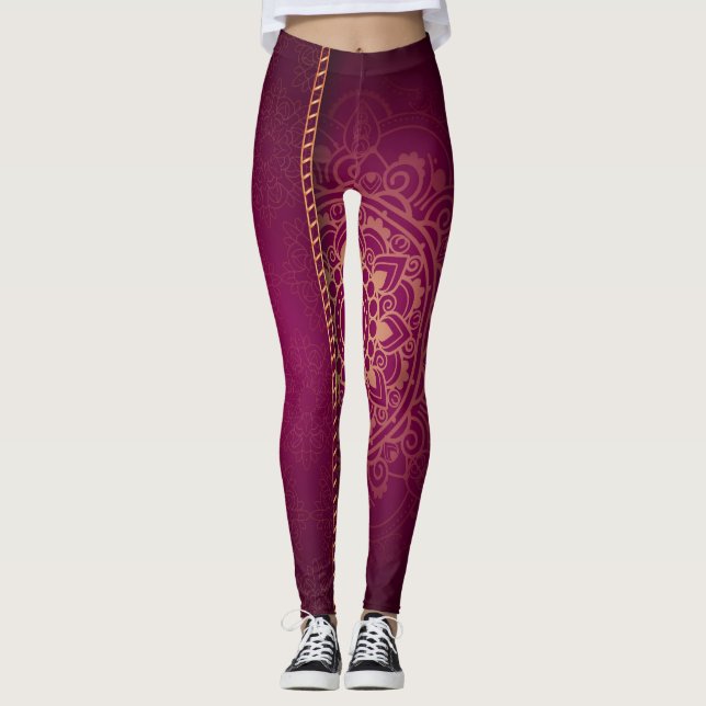Leggings de Magenta Elegantes (Frente)