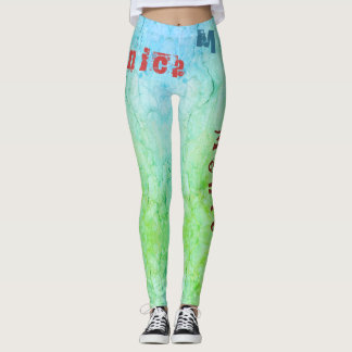 Leggings de Malhação de Nome Personalizado