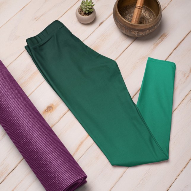 Leggings de Mão Verde de Cor de Tendência do outon (Mockup 1 Jade Green)