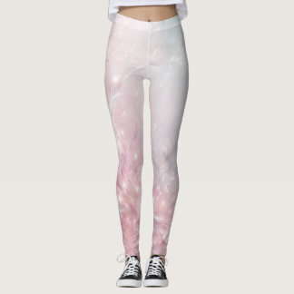 Leggings de Mármore Floral em Ouro Rosa