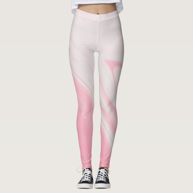 Leggings de mármore rosa (Frente)