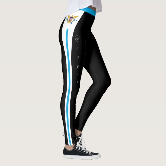 Leggings de moda das Ilhas Virgens dos EUA, Flag,  (Direita)