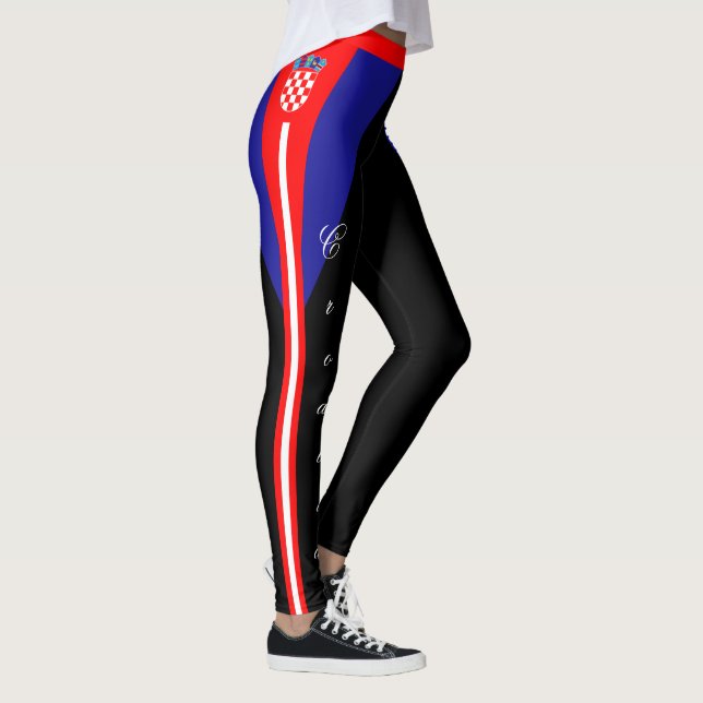 Leggings de moda na Croácia Negra, Bandeira da Cro (Direita)