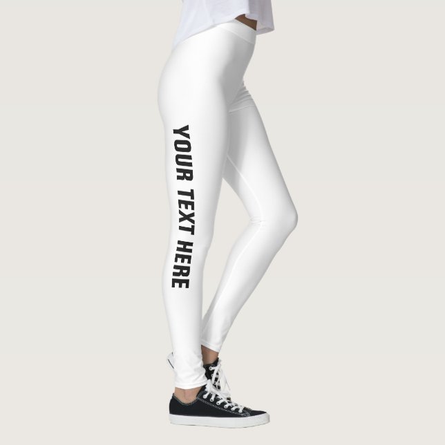 Leggings de modelo Adicionam seu nome Logotipo de  (Direita)