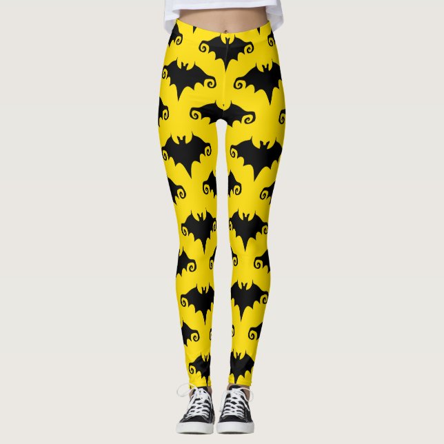 leggings de morcegos amarelos (Frente)