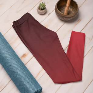 Leggings de Mouro Vermelho Vibrantes de Cor da Ten