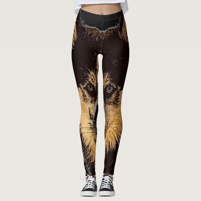 Leggings de mulheres siberianas Husky (Frente)