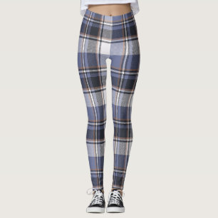 Leggings de mulheres Xadrezes azuis